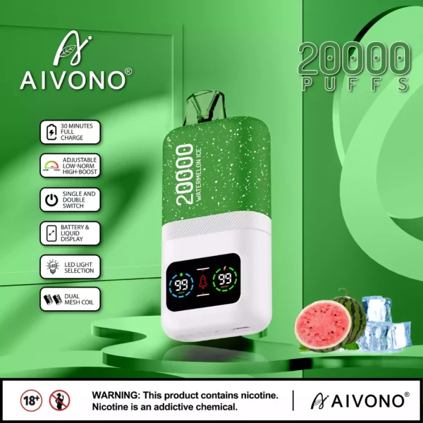 AIVONO AIM Magic 20000 Puffs Recargable Vape Desechable con 26ml E Liquid Capacidad