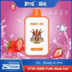 ATVS 25000 Puffs A 22ml E Liquid Capacity and 1000mAh Battery for a Consistent Vaping Experience