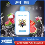 ATVS 25000 Puffs A 22ml E Liquid Capacity and 1000mAh Battery for a Consistent Vaping Experience