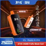ATVS 25000 Puffs A 22ml E Liquid Capacity and 1000mAh Battery for a Consistent Vaping Experience