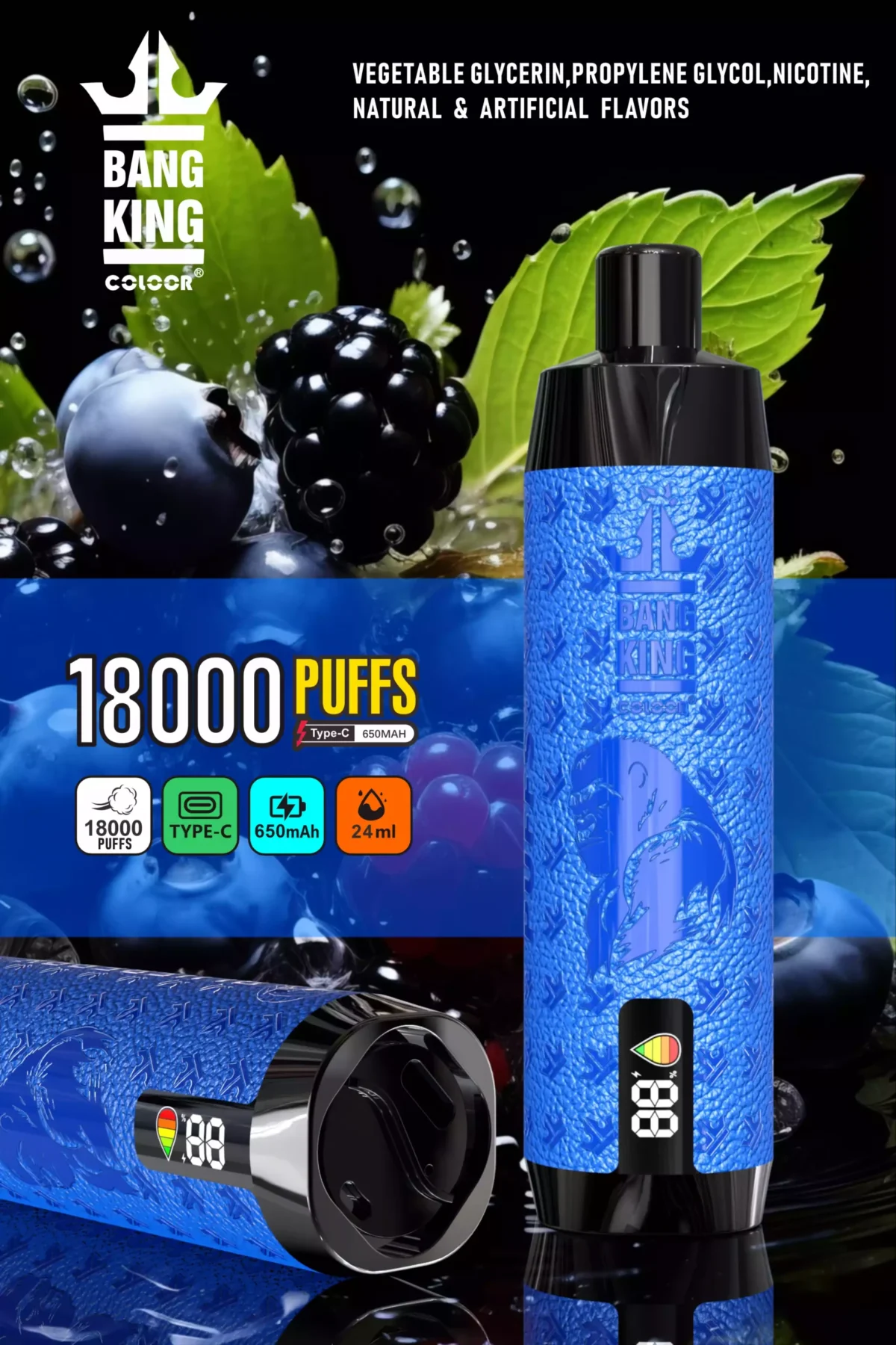 BANG 18000 DTL Screen The Best Disposable Vape for Long Lasting Flavor and Performance