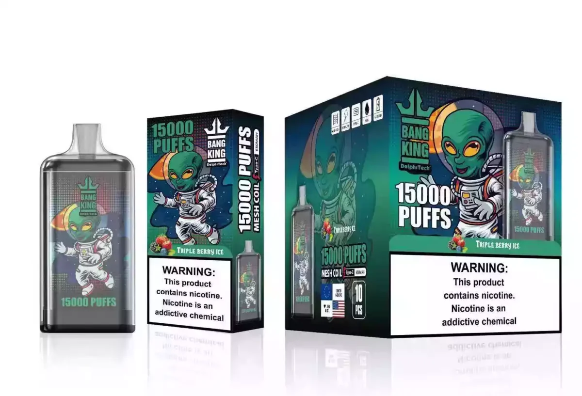BANG KING 15000 Puffs 15000 Puffs 25ml E Liquid & 13350mAh Battery Una Combinación Perfecta