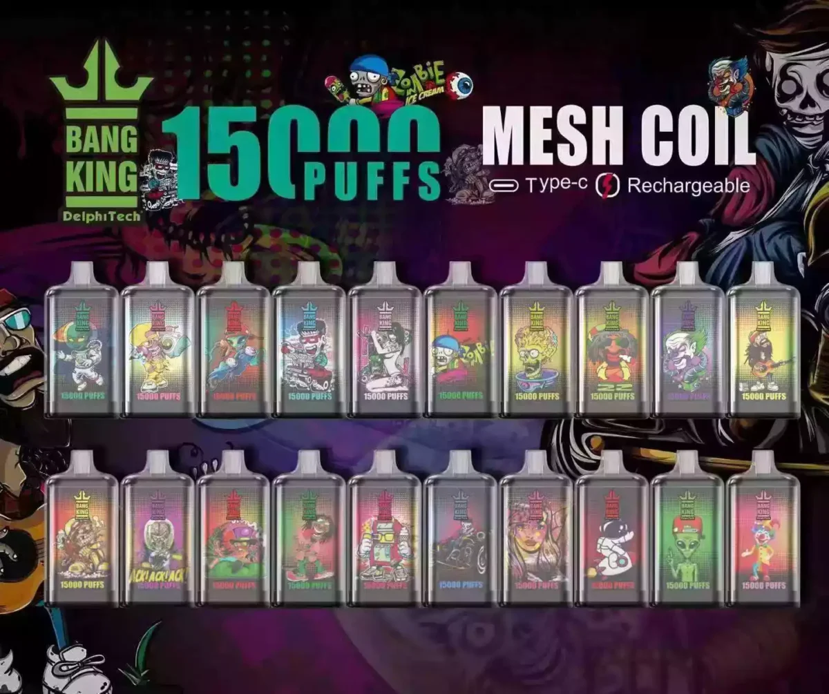 BANG KING 15000 Puffs 15000 Puffs 25ml E Liquid & 13350mAh Battery Una Combinación Perfecta
