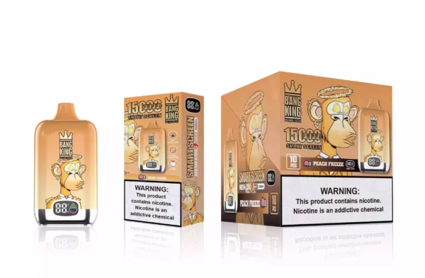 BANG King 15000 soffi a LED Il più grande vape usa e getta con 15000 soffi e 25 ml di capacità di liquido elettronico