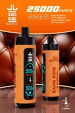 BANG King 25000 Funda de cuero Puffs Batería de 650mAh y 30ml E liquid para la máxima comodidad en Vaping