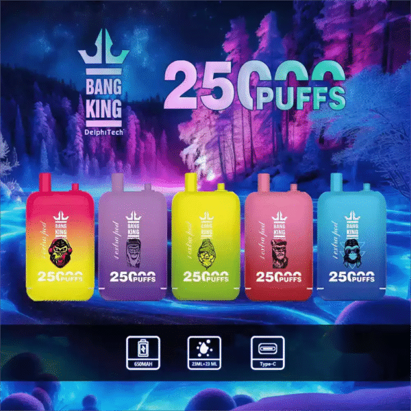 BANG King 25000 Puffs The Best Disposable Vape with USB C Charging and 25000 Puffs for Ultimate Satisfaction