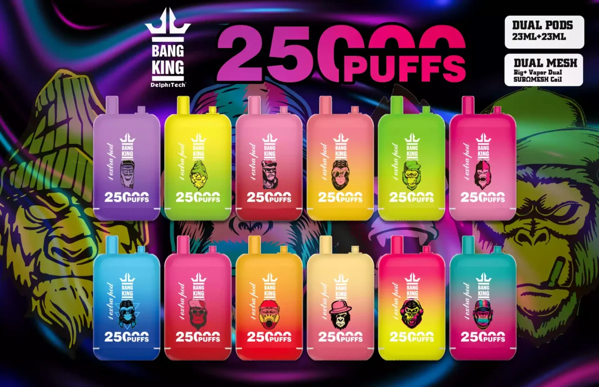 BANG King 25000 Puffs The Best Disposable Vape with USB C Charging and 25000 Puffs for Ultimate Satisfaction