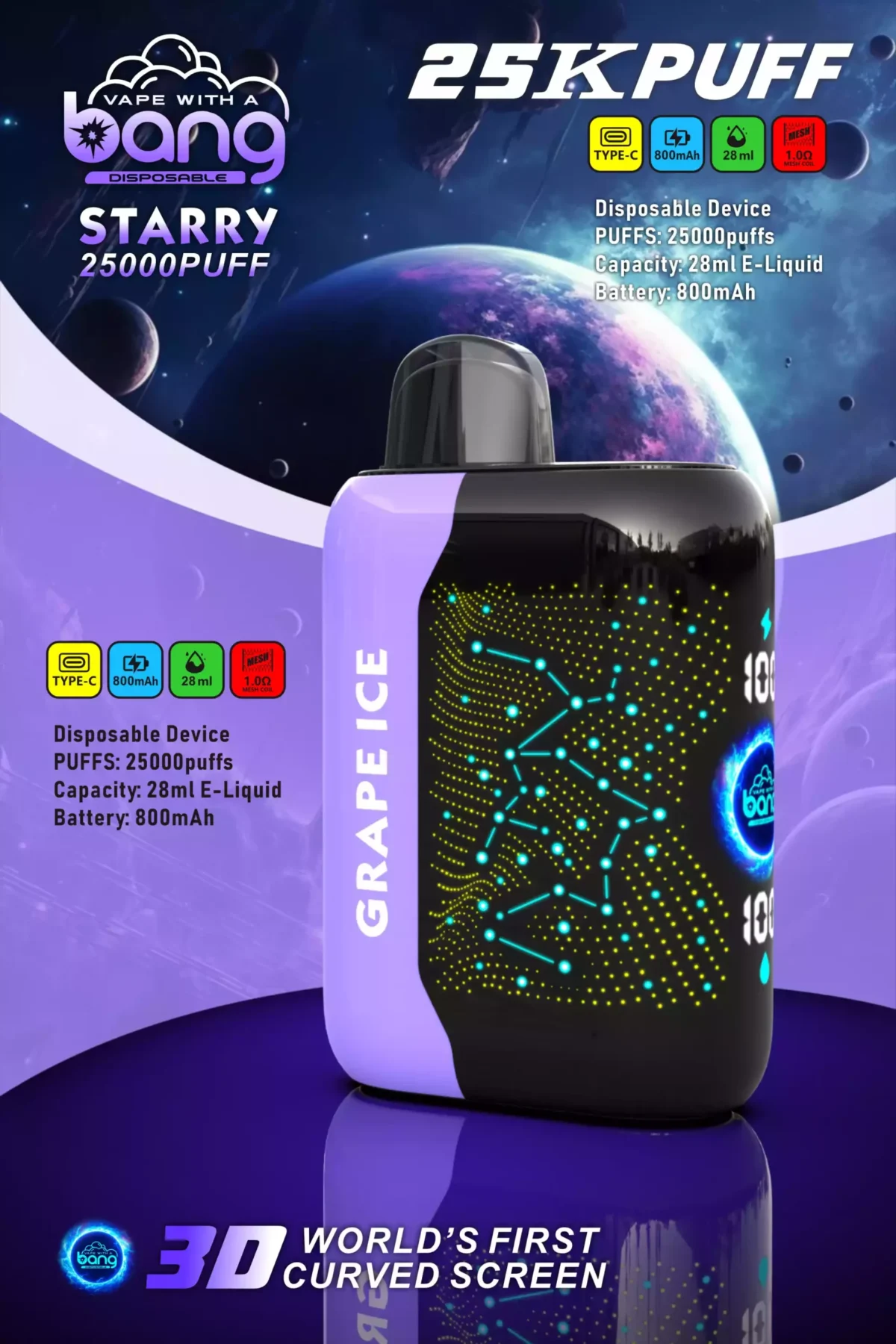 BANG STARRY 25000 Puffs Best Disposable Vape for Wholesale and Retail in Europe