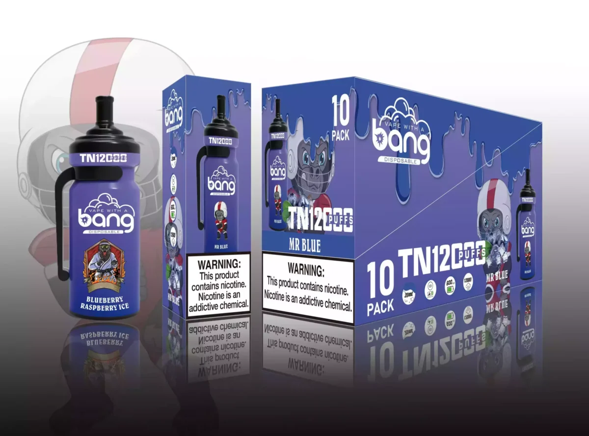 BANG Tn 12000 12k Puffs The Best Disposable Vape with 20ml E Liquid Capacity and Sleek Design