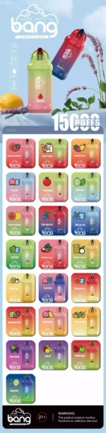 BANG 15000 Puffs The Ultimate Vape Experience with 21ml E Liquid and More