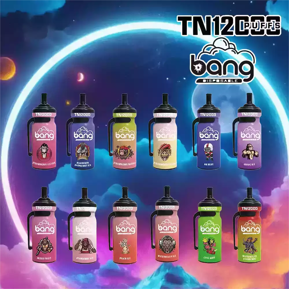 BANG Tn 12000 12k Puffs The Best Disposable Vape with 20ml E Liquid Capacity and Sleek Design