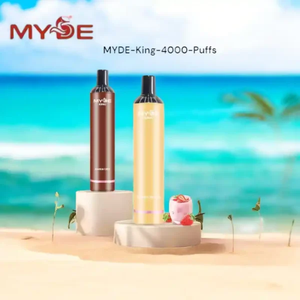 High-Quality MYDE KING 4000 Puffs Disposable Vape 0% 2% 5% Nicotine 650mAh Rechargeable