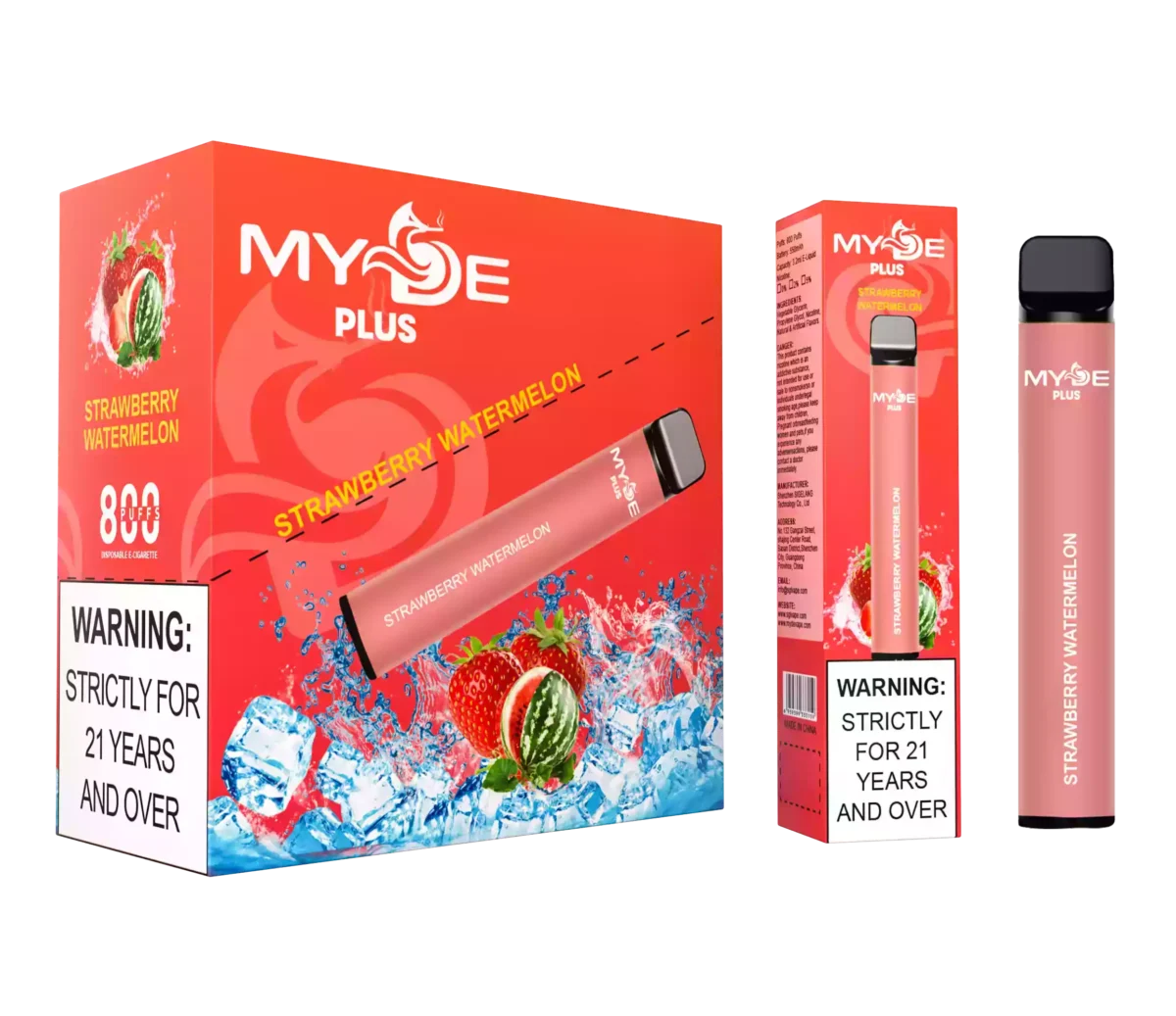 Top-Rated MYDE PLUS 800 Puffs Disposable Vape 550mAh Rechargeable