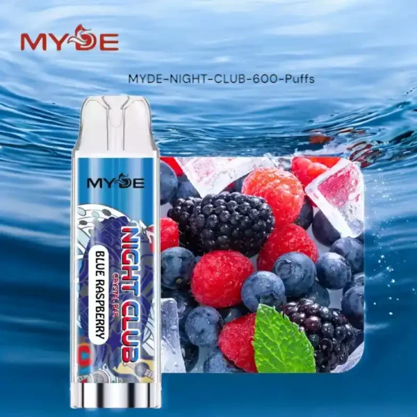 Top-selling MYDE NIGHT CLUB 600 Puffs Disposable Vape with 0% 2% 5% Nicotine