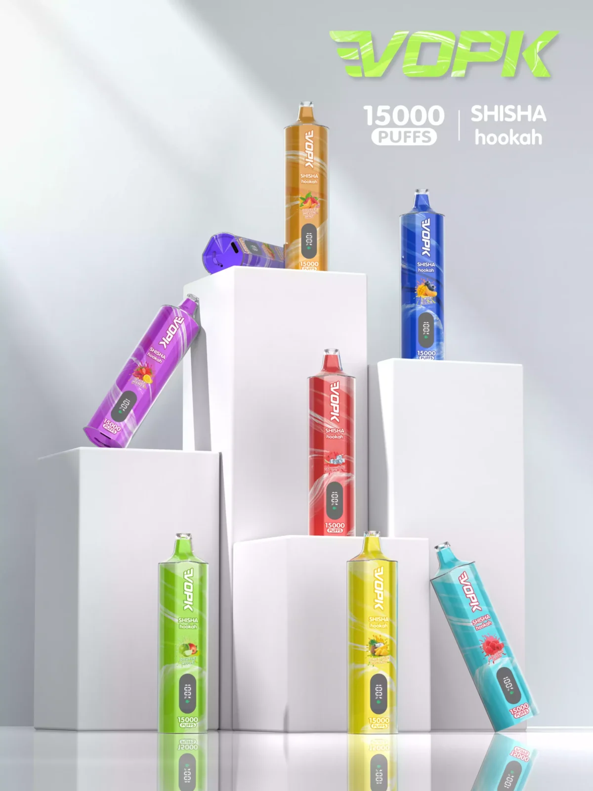 VOPK 15000 Puffs Dual Display & Type-C Charging for a Premium Vaping Experience