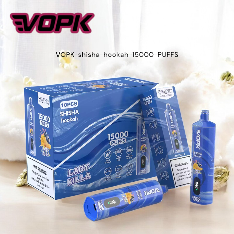 VOPK 15000 Puffs Dual Display & Type-C Charging for a Premium Vaping Experience