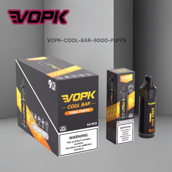 VOPK COOL BAR 9000 Puffs 10 Refreshing Flavors in a 15ML Disposable Vape
