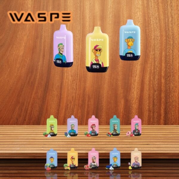 WASPE 12000 PUFFS Digital Box Premium 20ml Capacity and 650mAh Rechargeable Battery