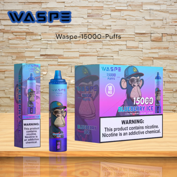 WASPE 15000 PUFFS 22ml Capacity Type-C Charging Disposable Vape
