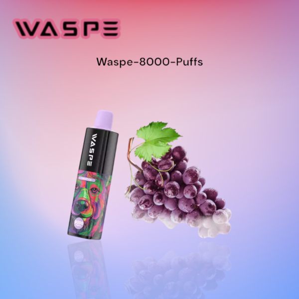 WASPE 8000 PUFFS Disposable Vape with 650mAh Battery and 10 Unique Flavors