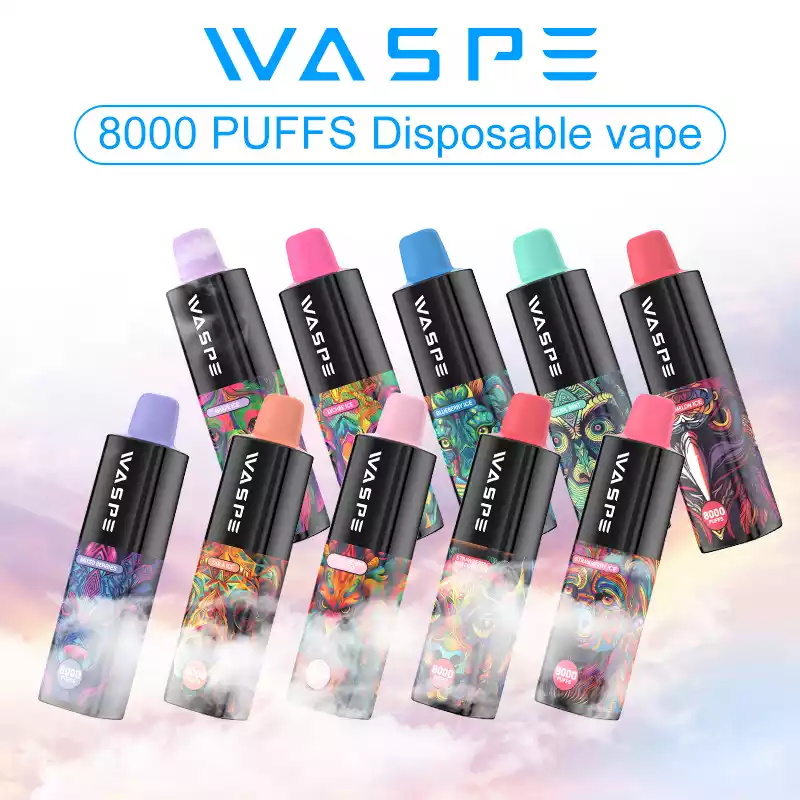 WASPE 8000 PUFFS Disposable Vape with 650mAh Battery and 10 Unique Flavors