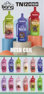 BANG TN 12000 Puffs The Ultimate Disposable Vape with 20ml E Liquid Capacity and 650mAh Rechargeable Battery